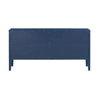 Credenza a 4 ante blu navy/nera con motivo geometrico