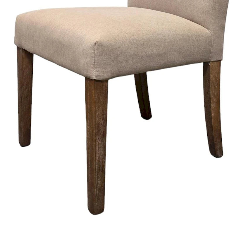 Set di 2 sedie da pranzo, beige e marroni, 2 persone