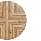 Tavolo da pranzo rotondo betulla chiara e nero con gambe in metallo, 4 posti