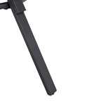 Tavolo da pranzo rotondo betulla chiara e nero con gambe in metallo, 4 posti