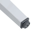 Sedia da pranzo grigio chiaro con schienale alto, similpelle, set da 2