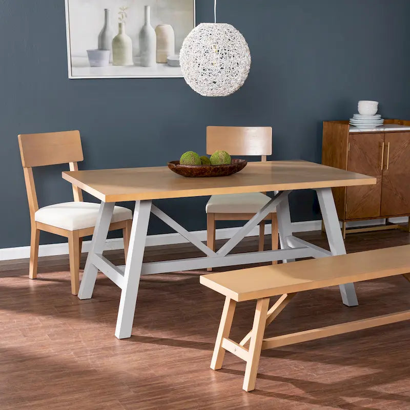 Tavolo da pranzo rettangolare A-Frame naturale/grigio, 2-4 posti a sedere
