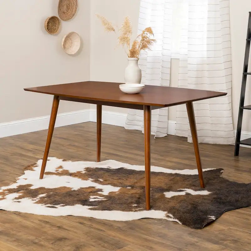 Tavolo da pranzo di metà secolo Acorn/Walnut, 6 posti