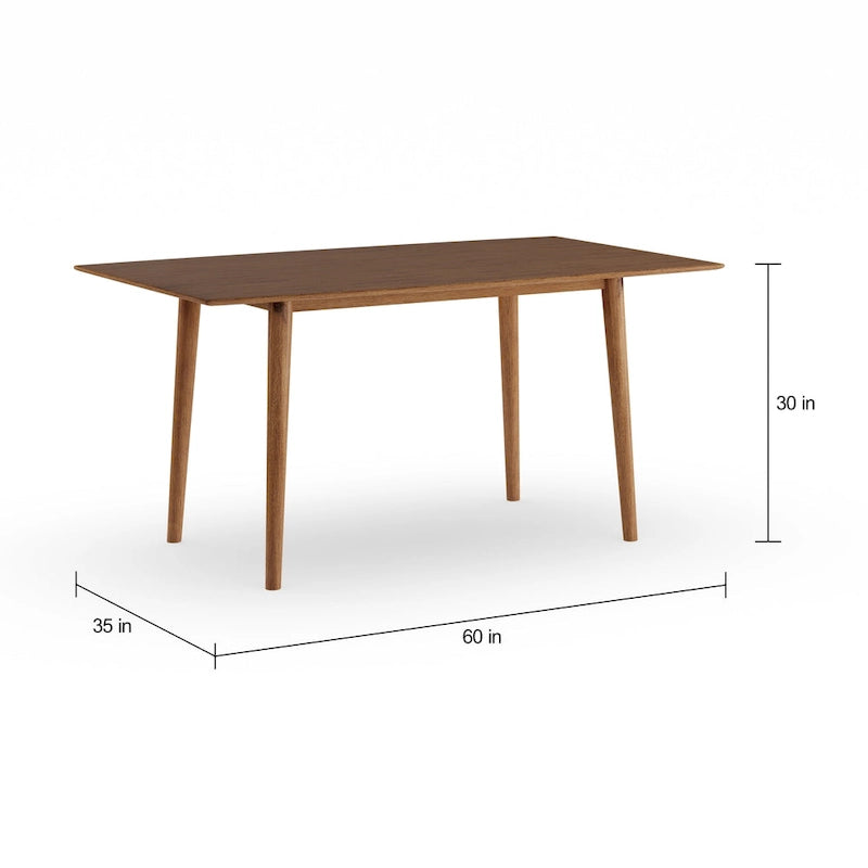 Tavolo da pranzo di metà secolo Acorn/Walnut, 6 posti