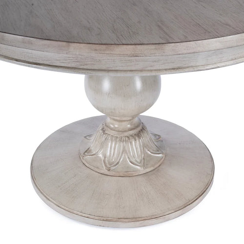 Tavolo da pranzo rotondo con piedistallo da 48", ciliegio antico / marrone ciliegio / legno di recupero, 4 posti a sedere