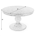 Tavolo da pranzo rotondo con piedistallo da 48", ciliegio antico / marrone ciliegio / legno di recupero, 4 posti a sedere