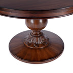 Tavolo da pranzo rotondo con piedistallo da 48", ciliegio antico / marrone ciliegio / legno di recupero, 4 posti a sedere