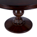 Tavolo da pranzo rotondo con piedistallo da 48", ciliegio antico / marrone ciliegio / legno di recupero, 4 posti a sedere