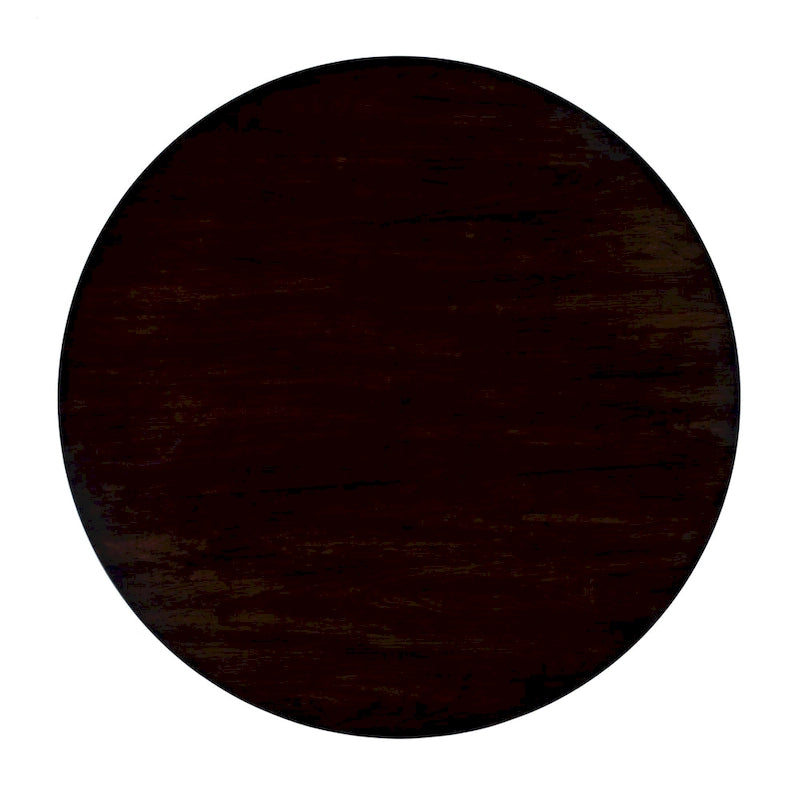 Tavolo da pranzo rotondo con piedistallo da 48", ciliegio antico / marrone ciliegio / legno di recupero, 4 posti a sedere