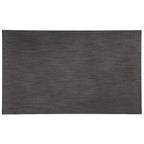 Set da pranzo rettangolare grigio antracite, stile schienale a pioli, 6 posti a sedere