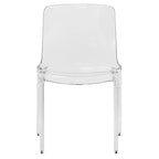 Sedia da Pranzo Trasparente Impilabile, Stile Moderno, Set da 4
