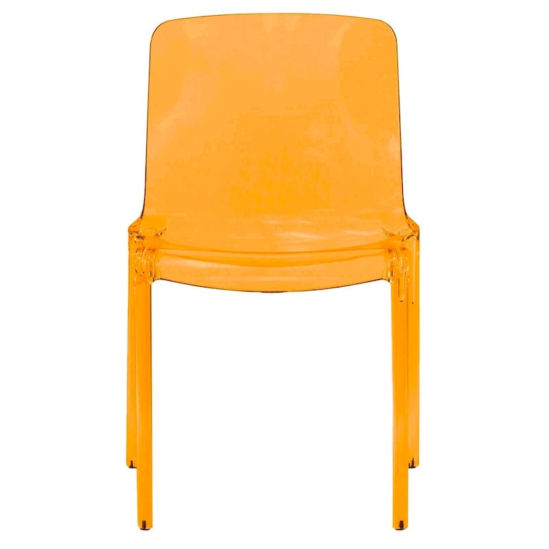 Sedia da Pranzo Trasparente Impilabile, Stile Moderno, Set da 4