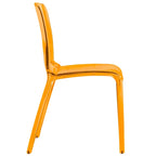 Sedia da Pranzo Trasparente Impilabile, Stile Moderno, Set da 4