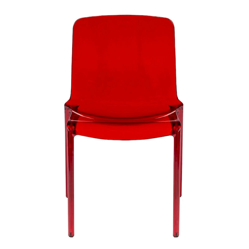 Sedia da Pranzo Trasparente Impilabile, Stile Moderno, Set da 4