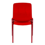 Sedia da Pranzo Trasparente Impilabile, Stile Moderno, Set da 4