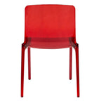 Sedia da Pranzo Trasparente Impilabile, Stile Moderno, Set da 4