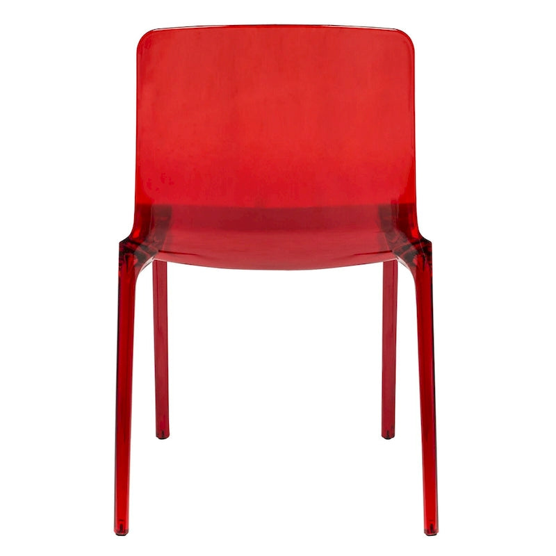 Sedia da Pranzo Trasparente Impilabile, Stile Moderno, Set da 4