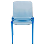 Sedia da Pranzo Trasparente Impilabile, Stile Moderno, Set da 4