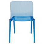 Sedia da Pranzo Trasparente Impilabile, Stile Moderno, Set da 4