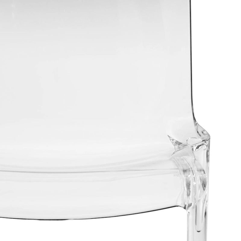 Sedia da Pranzo Trasparente Impilabile, Stile Moderno, Set da 4