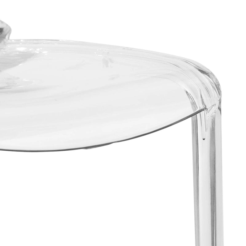 Sedia da Pranzo Trasparente Impilabile, Stile Moderno, Set da 4