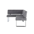 Angolo cottura reversibile grigio con gambe in acciaio inossidabile, set da 2