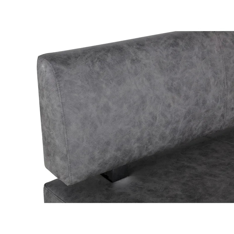 Angolo cottura reversibile grigio con gambe in acciaio inossidabile, set da 2