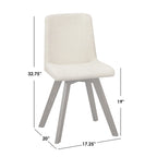 Sedie da pranzo Mid-Century, Lino Multicolore, Set da 4