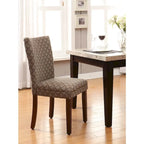 HomePop Modern Parson Blue/ Chocolate Damask Diamo - N/A