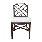 Sedia da pranzo in rattan bianco / marrone / naturale, set da 2