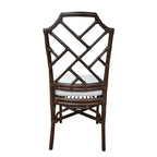 Sedia da pranzo in rattan bianco / marrone / naturale, set da 2