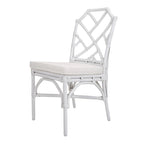 Sedia da pranzo in rattan bianco / marrone / naturale, set da 2