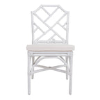 Sedia da pranzo in rattan bianco / marrone / naturale, set da 2