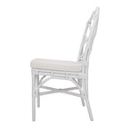 Sedia da pranzo in rattan bianco / marrone / naturale, set da 2