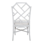 Sedia da pranzo in rattan bianco / marrone / naturale, set da 2