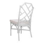 Sedia da pranzo in rattan bianco / marrone / naturale, set da 2