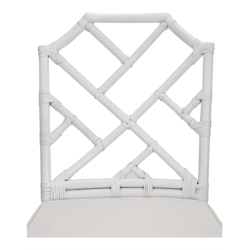 Sedia da pranzo in rattan bianco / marrone / naturale, set da 2