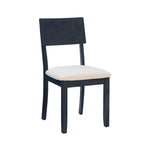 Sedia da pranzo laterale Boho Grigio Carbone Scuro/Beige e Grigio Lavato/Grigio, set da 2