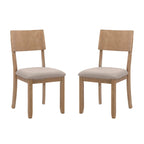 Sedia da pranzo laterale Boho Grigio Carbone Scuro/Beige e Grigio Lavato/Grigio, set da 2