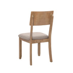 Sedia da pranzo laterale Boho Grigio Carbone Scuro/Beige e Grigio Lavato/Grigio, set da 2