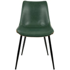 Sedia da pranzo in similpelle industriale verde / blu / grigio / cognac – Set di 2