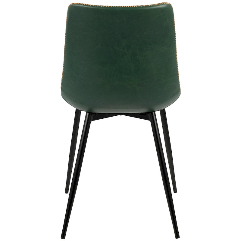 Sedia da pranzo in similpelle industriale verde / blu / grigio / cognac – Set di 2