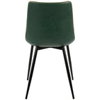 Sedia da pranzo in similpelle industriale verde / blu / grigio / cognac – Set di 2