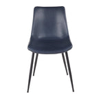 Sedia da pranzo in similpelle industriale verde / blu / grigio / cognac – Set di 2