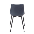 Sedia da pranzo in similpelle industriale verde / blu / grigio / cognac – Set di 2