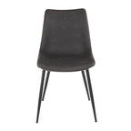 Sedia da pranzo in similpelle industriale verde / blu / grigio / cognac – Set di 2