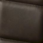 Sedia da pranzo in pelle PU con gambe in metallo nero, set da 2 – Marrone scuro / Grigio / Caramello
