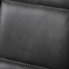 Sedia da pranzo in pelle PU con gambe in metallo nero, set da 2 – Marrone scuro / Grigio / Caramello