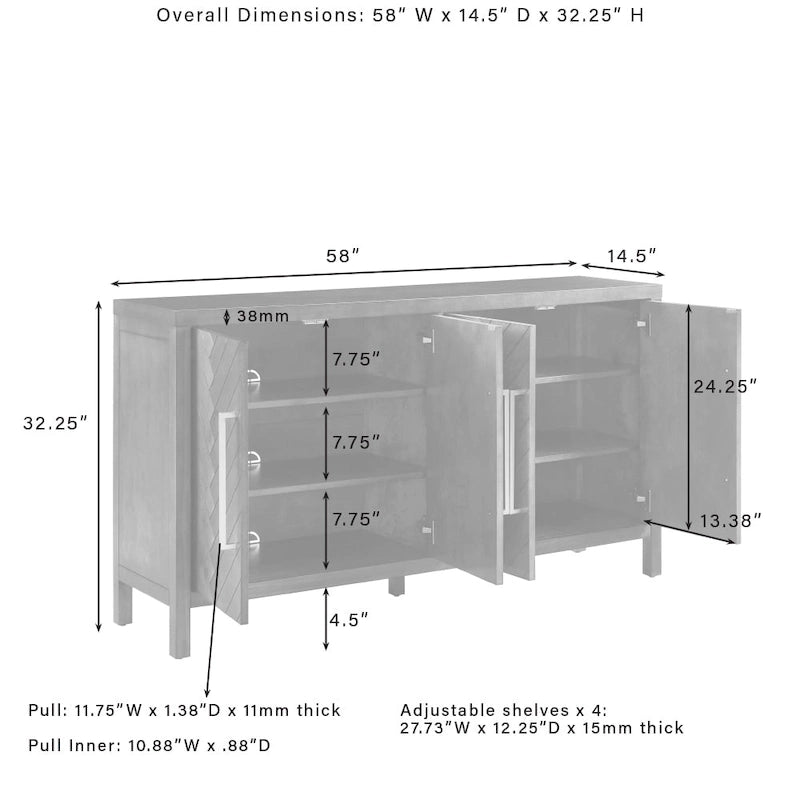 Crosley Darcy Credenza