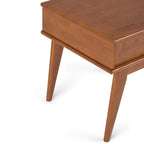 Madia/credenza moderna di metà secolo color marrone castano medio/marrone teak con portabottiglie, a 2 ante